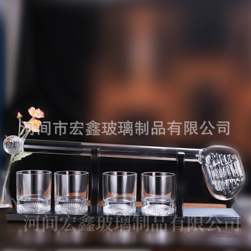 高尔夫造型泡酒器个性玻璃工艺酒瓶高硼硅玻璃厂家泡酒瓶红酒瓶