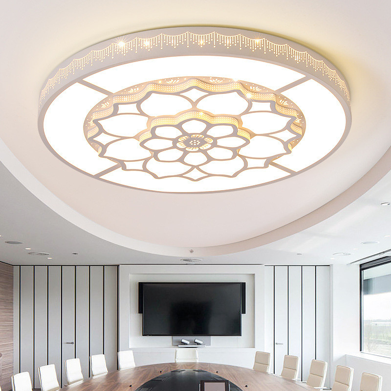 热销客厅灯2023简约现代大气酒店大厅led吸顶灯离线智能语音客厅