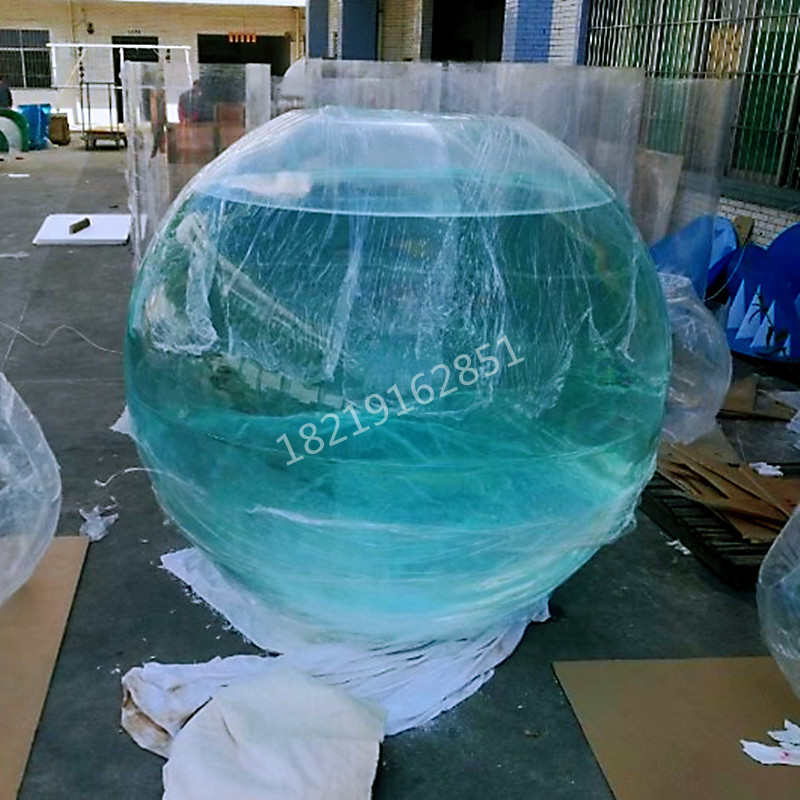实力工厂亚克力鱼缸海底世界高圆柱鱼缸透明圆弧型海水工程