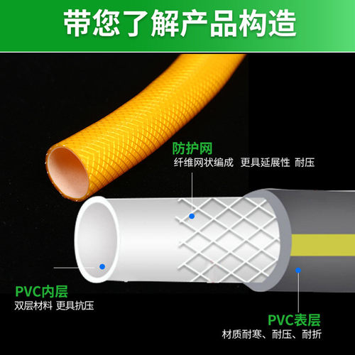 厂家供应pvc三胶一线高压加厚耐磨软管洗车花园水管
