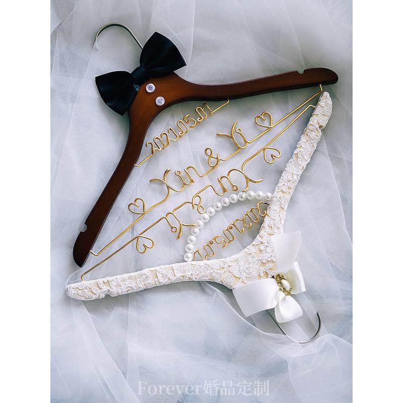 a5l婚礼蕾丝衣架手工秀禾服新娘结婚用喜架婚纱衣挂实木衣撑一对,收纳整理,塑料衣架,淘宝优惠券,粉丝福利购,淘宝优惠卷