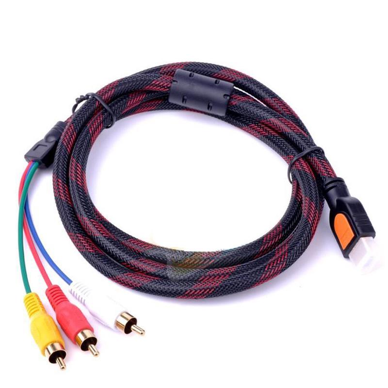 高清HDMI转3RCA三莲花 红黄白AV线 HDMI转AV转接线 视频线1.5米