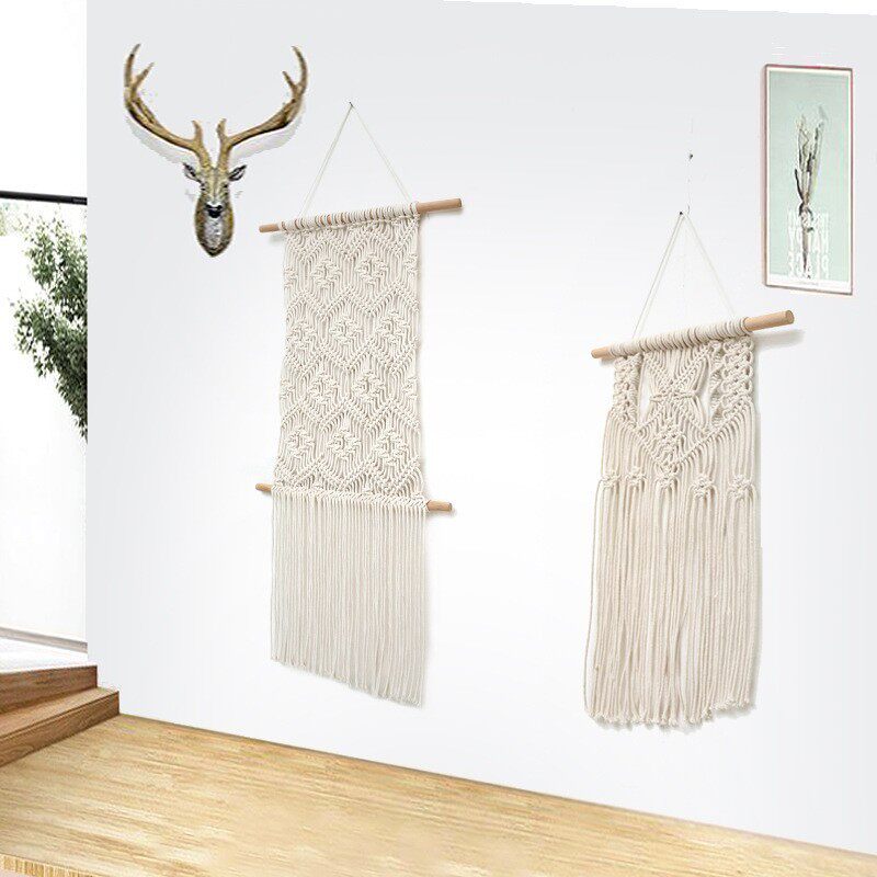 波西米亚手编编织卧室棉装饰壁毯挂毯家居装饰挂毯