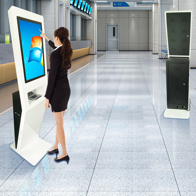 热销自助点端机一体机内置打印机扫码窗立式支架触摸屏大屏自助餐