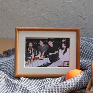 黑胡桃实木相框6寸相框外高级感挂墙字画框装裱油画框裱框书法框