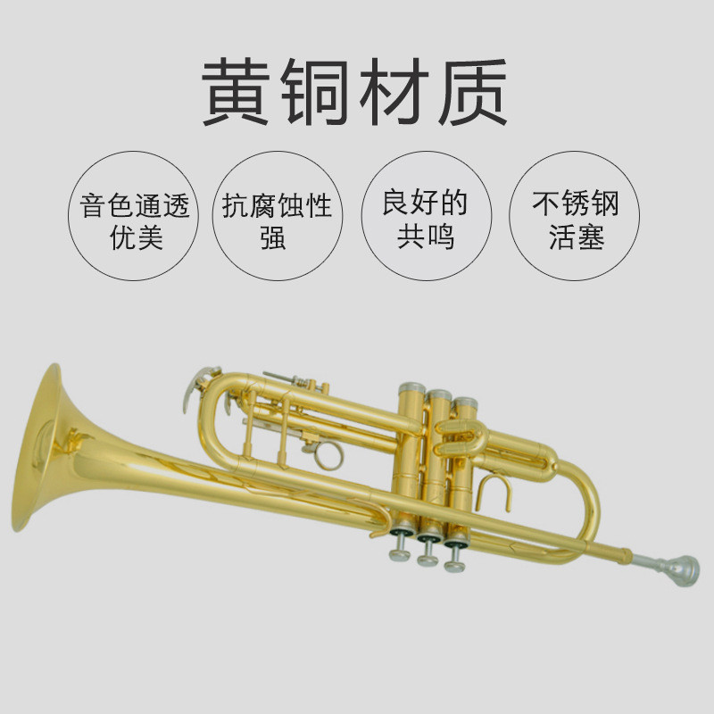 热销批发津宝小号乐器jbtr-400小号金色调初学降b银色招标厂家直