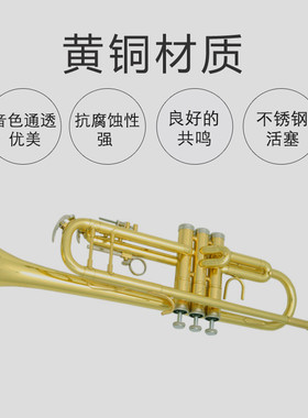 热销金色津宝小号乐器jbtr-400小号批发银色初学降b调招标厂家直