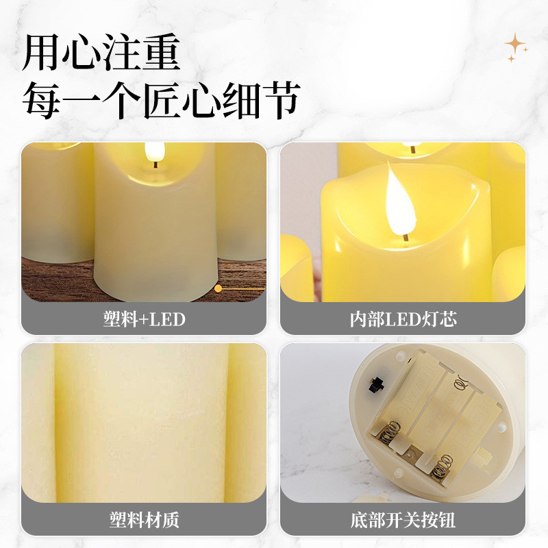 现货led电子蜡烛光身水滴头塑料无烟ktv可遥控酒店生日婚礼氛围灯