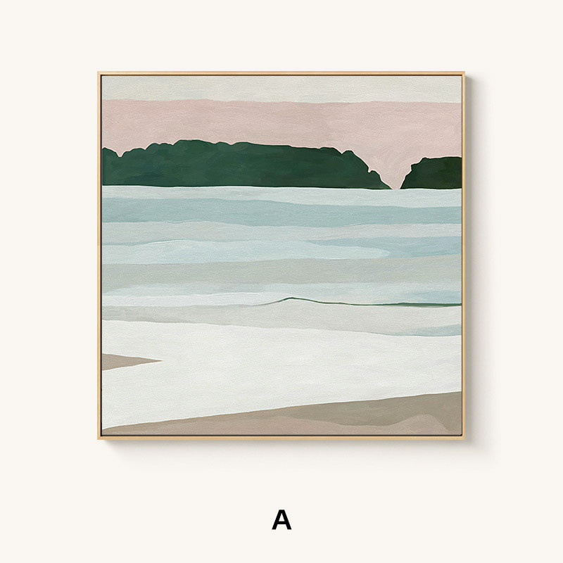 北欧抽象壁画客厅装饰画卧室床头挂画现代简约沙发背景墙方形风景图片