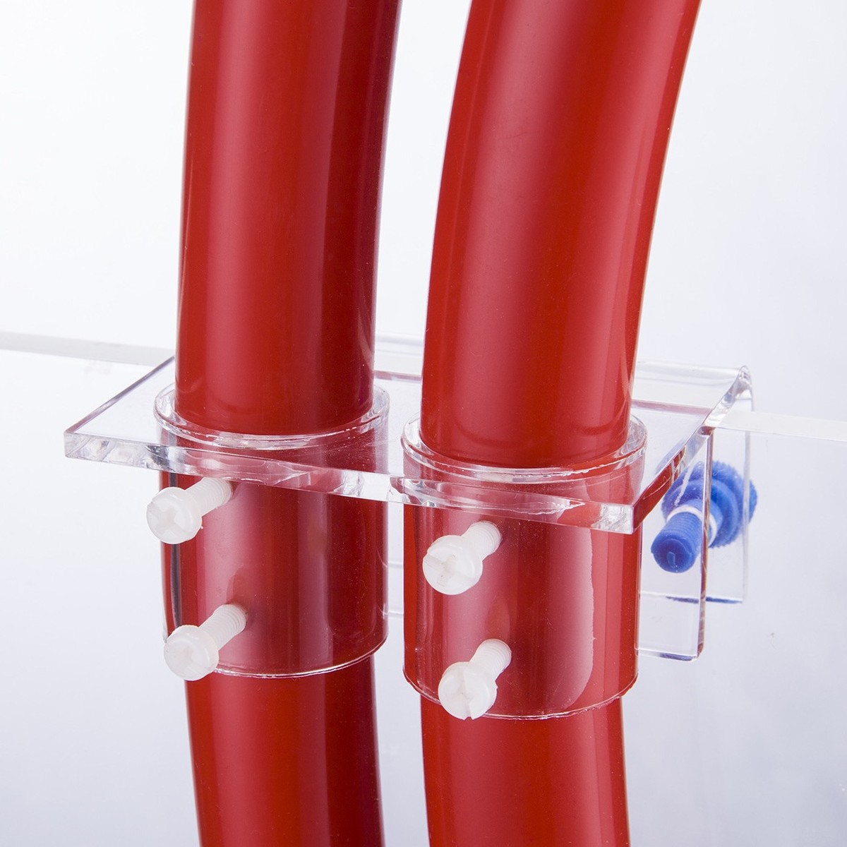 双头亚克力海软喉管固定支架bft-2双孔水管软管之源鱼缸附件