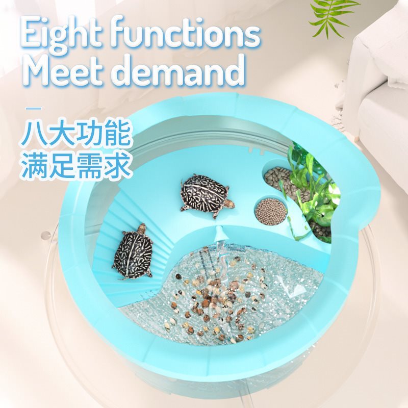 乌龟缸养龟饲养缸养巴西龟专用缸鱼缸客厅家用带晒台爬台饲养箱