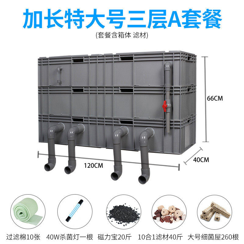 鱼缸鱼池过滤器滴滤盒过滤过滤系统增氧培菌上置周转箱滴流盒净水