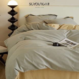 热销高级100SPro全棉磨毛四件套纯棉新款被套床单床笠三件套秋冬