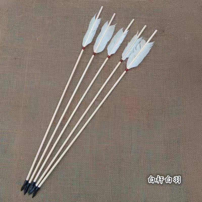 箭羽仿古道具木箭草船借箭真羽毛装修拍摄道具影视装饰投壶83cm