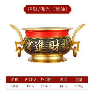 铜质家用招财香炉心经铜香炉加线香插香香薰檀香耳铜香炉批发