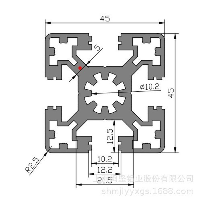 铝材工业铝型材45*45系列铝合金型材4545汽车围栏定制流水线铝
