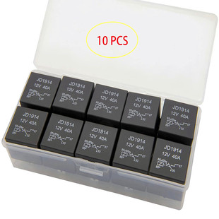 热销厂家货源10件装30/40amp防水5开关12v继电器针jd1914汽车继电