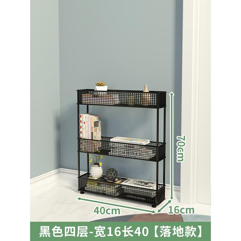 51n卧室门后置物架卫生间夹缝收纳柜极窄后落地门缝储物柜小推