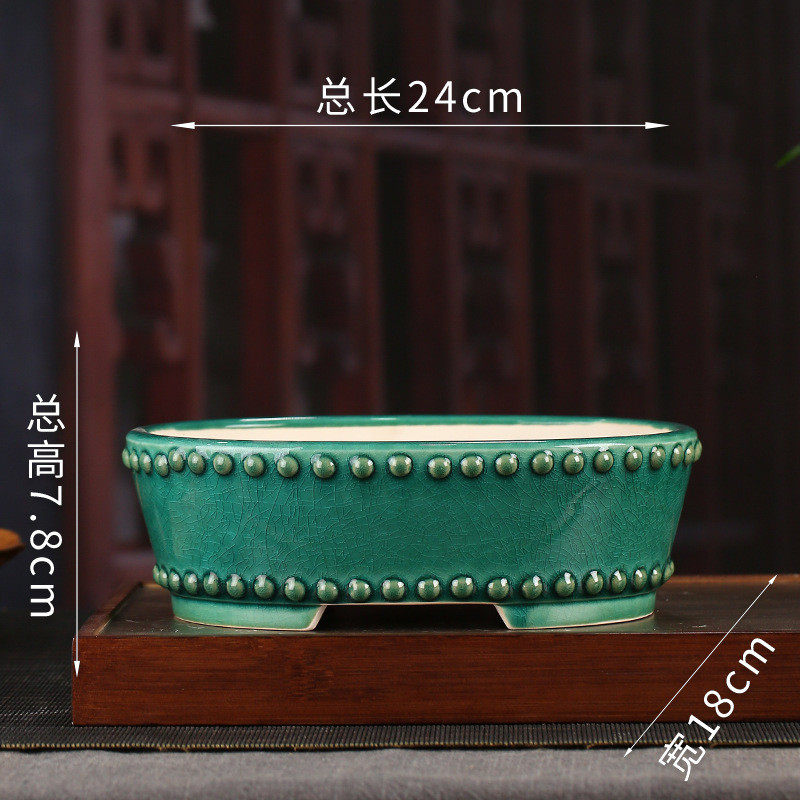 宜兴釉水紫砂花盆批发创意复古手工腰圆小号鼓丁文竹小型盆栽yz29,鲜花速递/花卉仿真/绿植园艺,花盆,淘宝优惠券,粉丝福利购,淘宝优惠卷