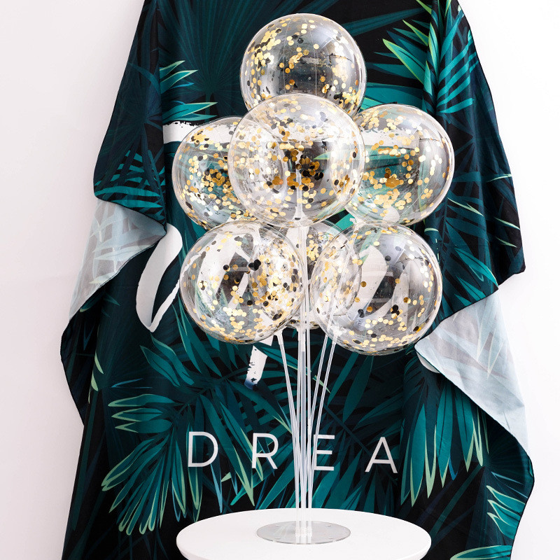 kbq1生日透明气球立柱装饰气球树ins宴会亮片桌飘波波球儿童会场