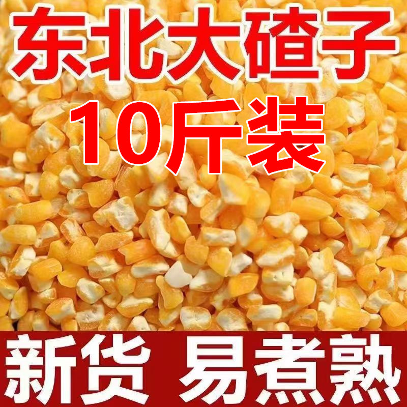 新货东北特产大碴子大颗玉米糁苞米碴农家玉米大碴粥原料10斤包邮