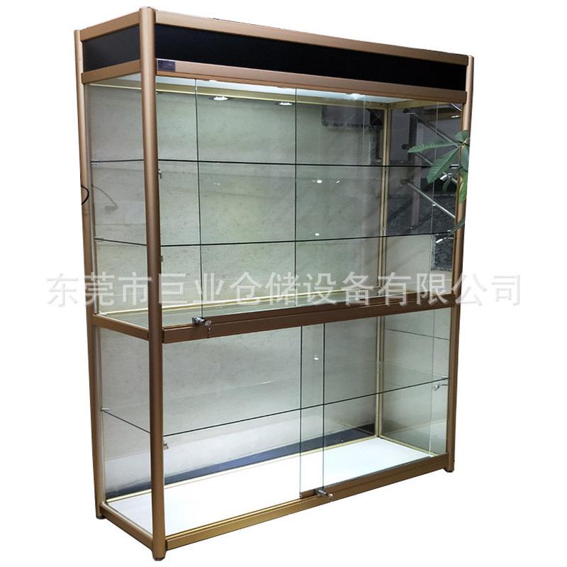 钢化玻璃样品展示架产品展示架展示柜子精品柜钛合金陈列酒柜