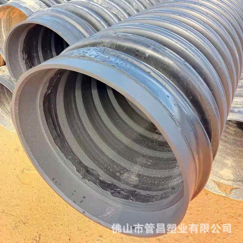 内肋增强pe螺旋波纹管8kn排污管聚乙烯黑色大口径600现货供应