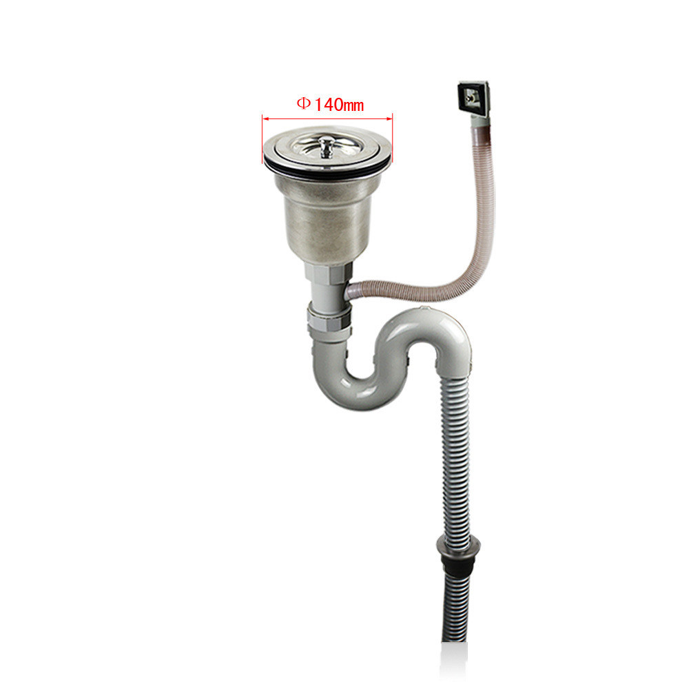 天力厨房单槽下水器菜盆溢水洗带不锈钢钢提篮式排水管z6001c051
