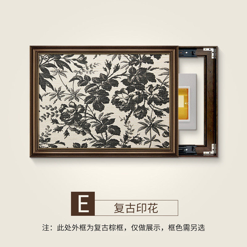 美式电表箱装饰画复古欧式油画电闸遮挡配电箱盒新款挂画2024新款