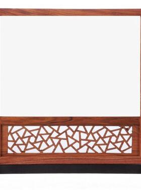 屏风隔断入户玄关红木台摆台实木插屏屏装裱相框复古装饰创意摆件