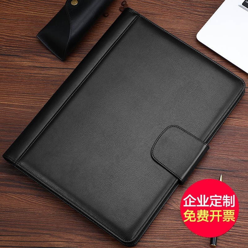 热销多功能A4商务销售文件夹量房本谈单本资料夹皮质经理夹垫板合
