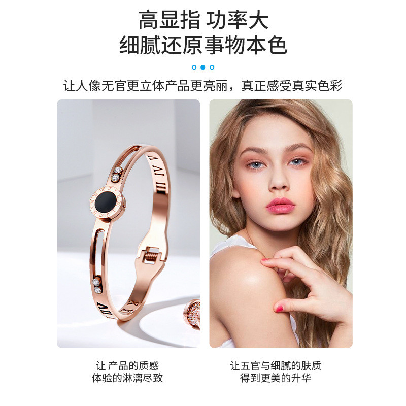 专业led摄影补光灯泡节能直播拍照灯 调光遥控三色光美食补光灯
