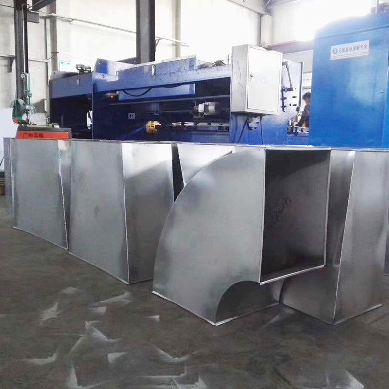 厂家直供矩形弯头风管配件45度白铁皮板法兰弯头镀锌共90度方弯头