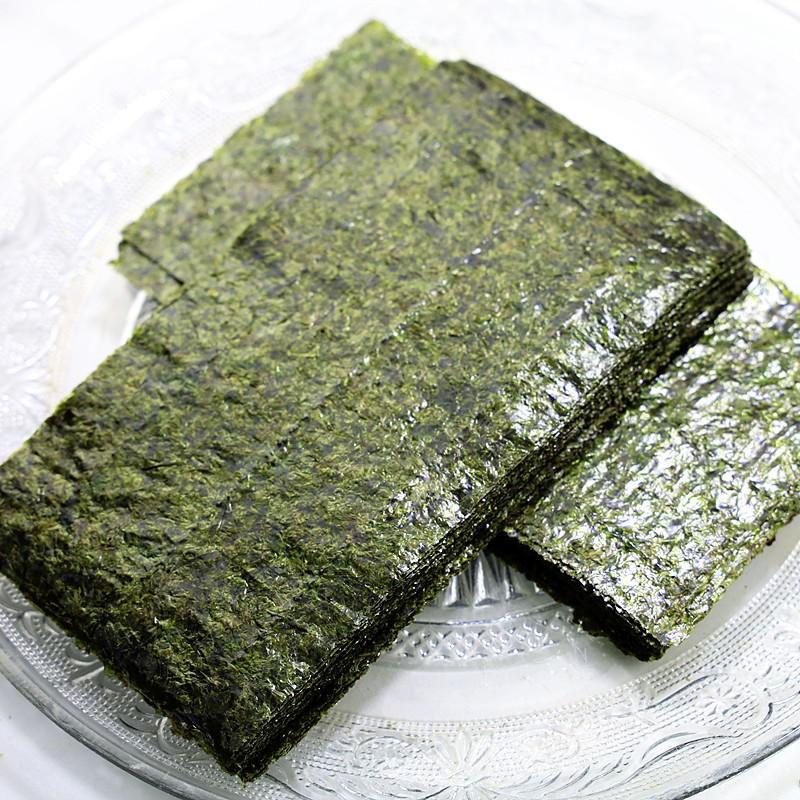 新货半切型商用海苔100张做台湾三角饭团紫菜包饭寿司烤海苔手卷