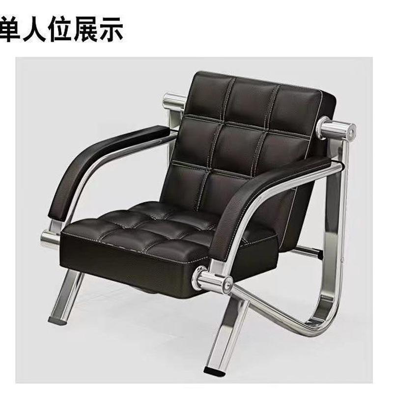 办公室沙发茶几组合套装简约现代接待会客室三人铁艺商务办公沙发