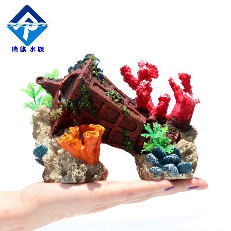 瑞麒水族创意飞机引擎残骸贝壳珊瑚油灯珍珠鱼缸造景礁石货源,宠物/宠物食品及用品,造景/装饰,淘宝优惠券,粉丝福利购,淘宝优惠卷