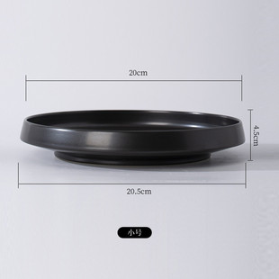 台面陶瓷简约高脚托盘花盆微景观仿真松树盆栽家居前台装饰软装瓶