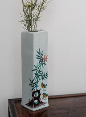 热销kitanotoujyudou/雀烧/竹九谷纹7.5号花瓶