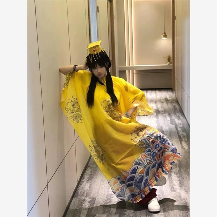 搞怪cos服网红生日礼物女生闺蜜恶搞沙雕龙袍古代皇帝头冠唐朝