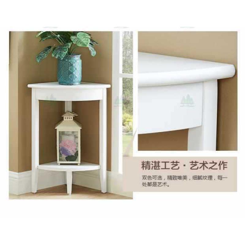 实木角柜迷你墙角柜美式三角柜客厅角落沙发柜转角展示架新款
