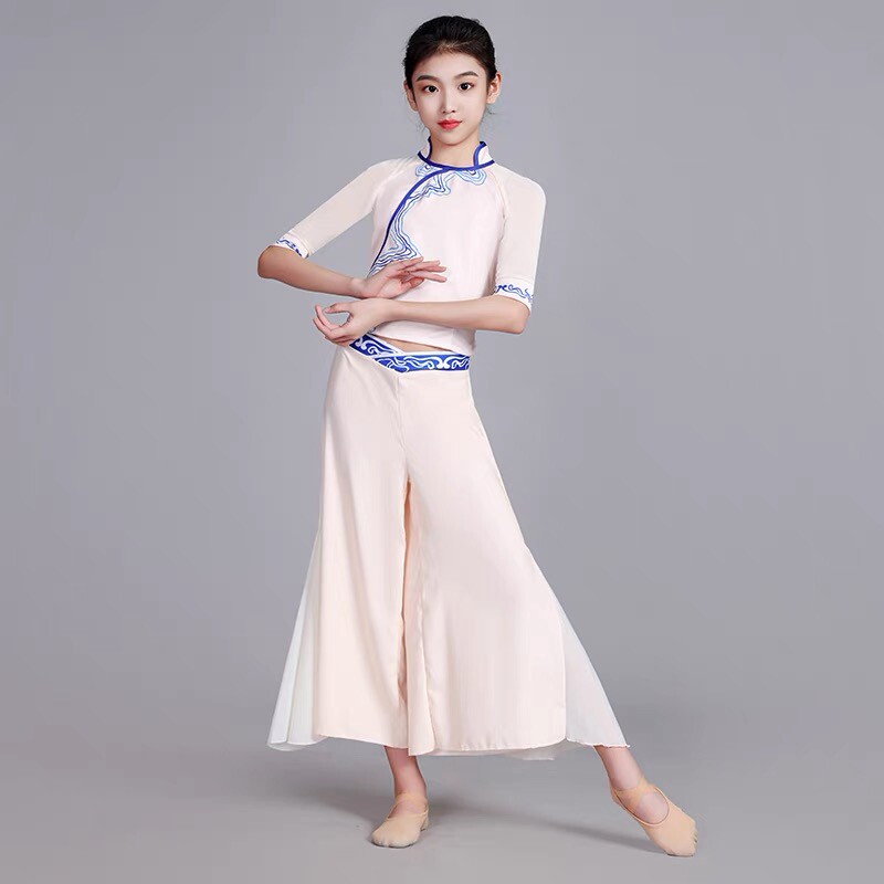 推荐碇步桥舞蹈服水清悠悠凳子舞群舞演出服外婆桥摇篮谣儿童古典