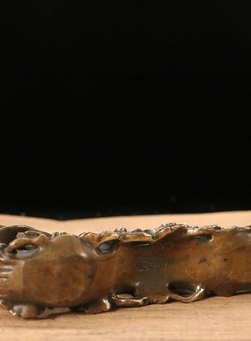 纯铜家居装饰品宝珠吉象如意六头象如意摆件古玩工艺品摆设