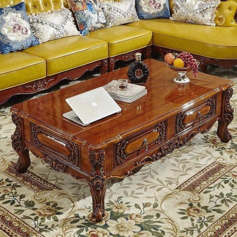 欧式地柜高档茶几电视柜组合美式复古长方形大理石小户型储物实木,住宅家具,茶几,淘宝优惠券,粉丝福利购,淘宝优惠卷