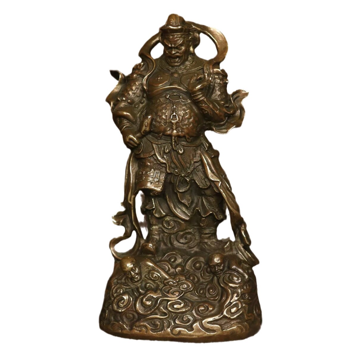 做旧仿古铜四大天王仿紫铜摆件古玩收藏家居办公装饰工艺品古董