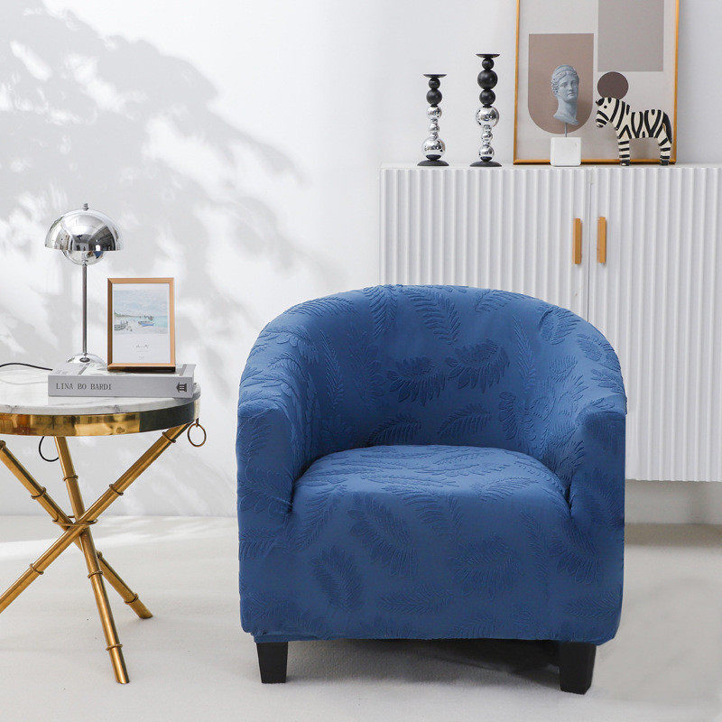 防水提花全包半圆形网吧万能通用沙发套罩弹力客房小单人沙发椅套