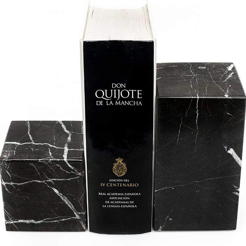 大理石书档底座样板间几何书立酒店展览方块摆件客厅创意装饰品