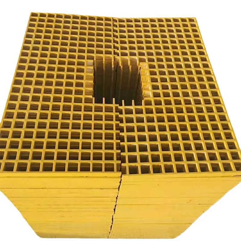 玻璃钢格栅板排水沟盖板平台光伏走道板洗车房地格栅网格树脂板