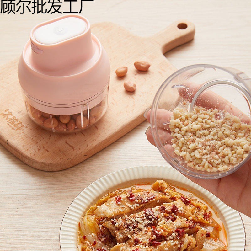热销迷你压电动捣蒜泥蒜蒜泥器蒜末粉碎器家用蒜蓉搅碎机拉蒜