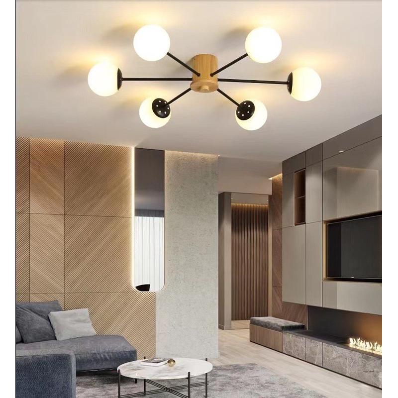 北欧客厅吊灯家用大气现代简约灯个性创意创意分子灯卧室餐厅灯具