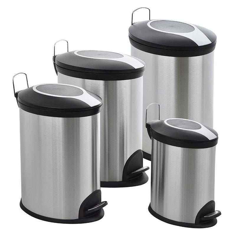 厨房垃圾桶家用创意不锈钢卫生间脚踏垃圾桶椭圆形垃圾桶厂家批发